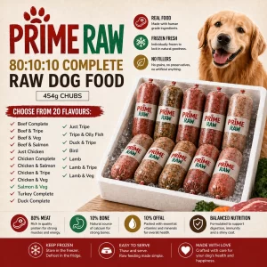 Prime Raw Dog Food Frozen Complete Bulk Value